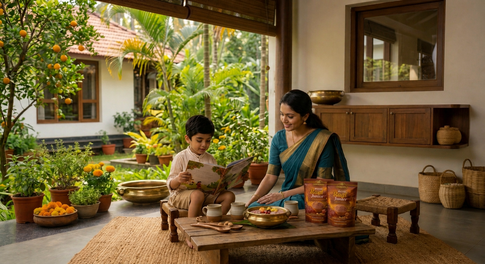 healthy Ragi drink mix for kids and adults