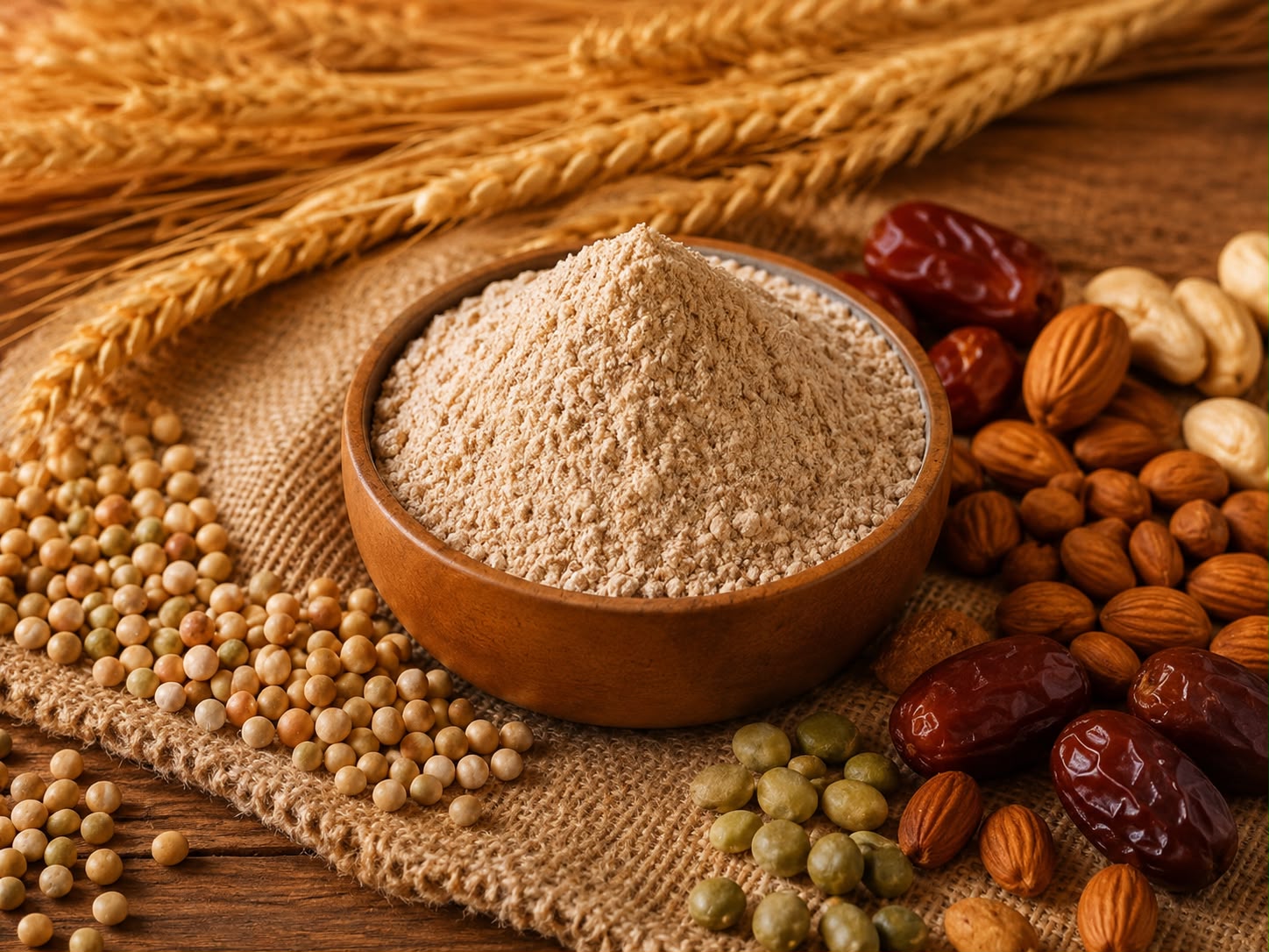 Ragi Health Mix with sprouted ragi grains and natural ingredients for a nutritious breakfast